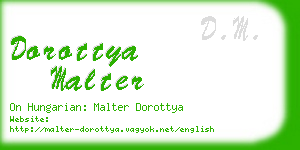 dorottya malter business card